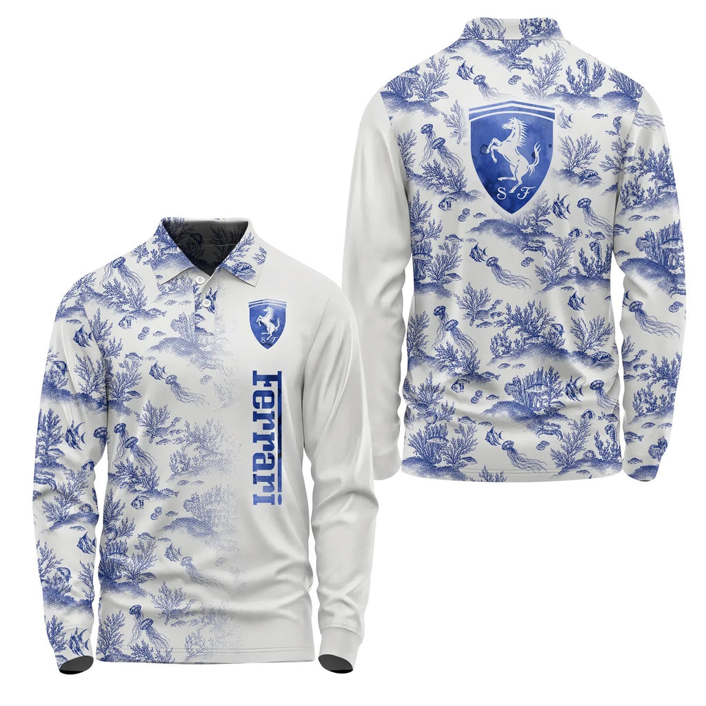 Ferrari Long Sleeve Polo SHW009