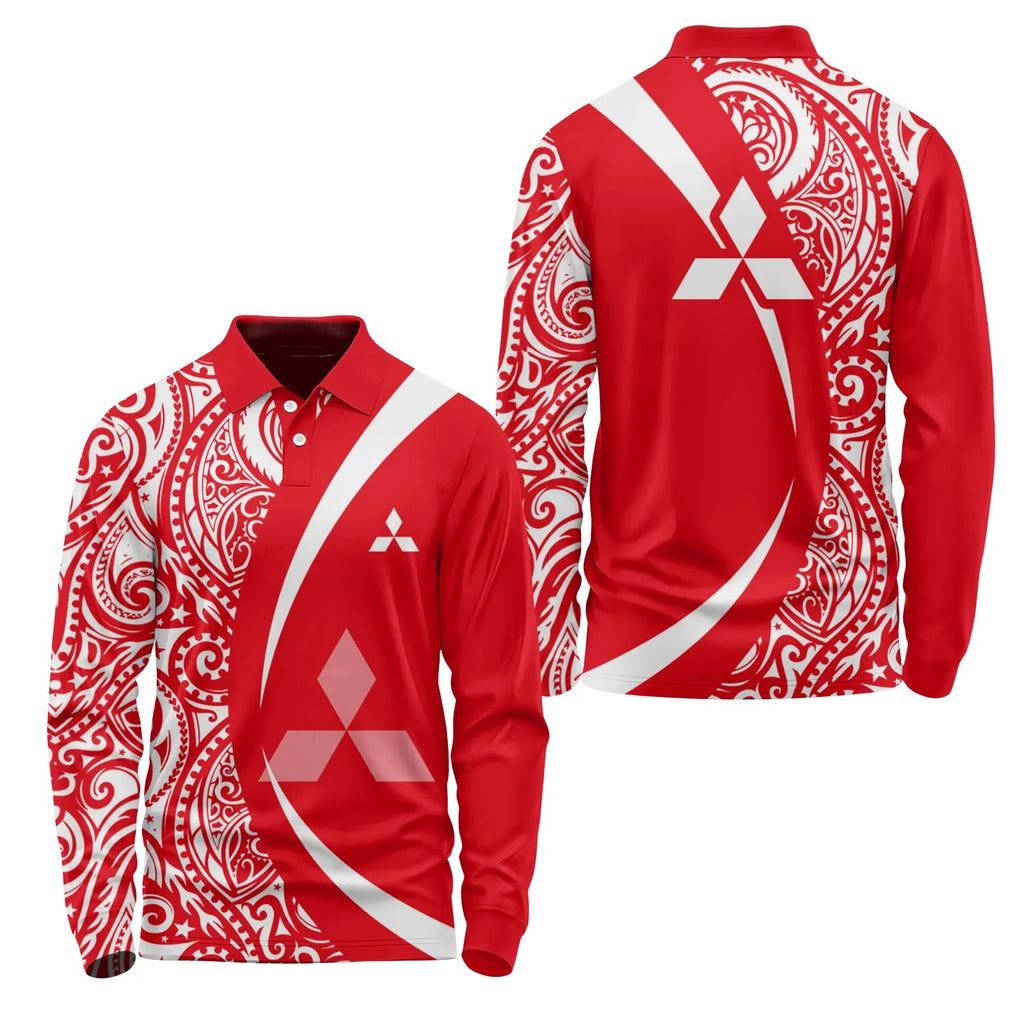 Mitsubishi Long Sleeve Polo SHW072