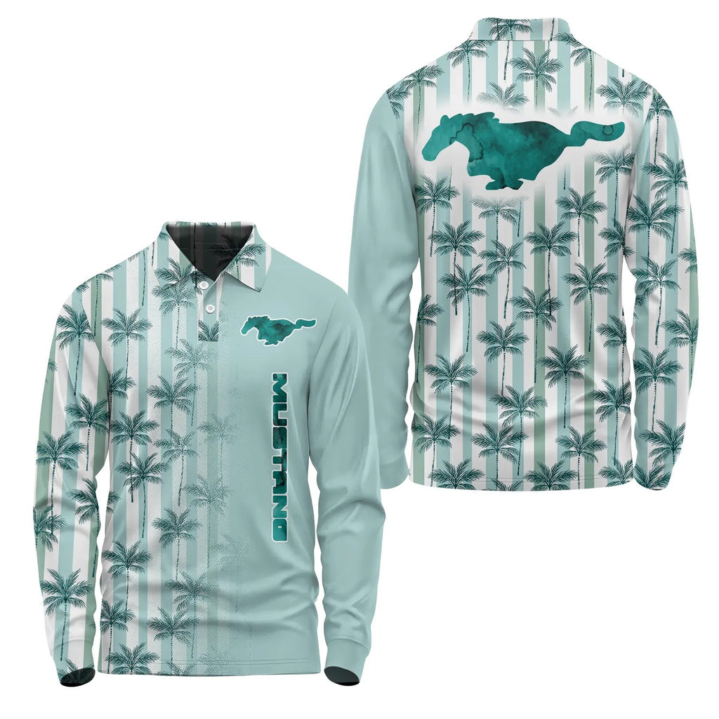 Ford Mustang Long Sleeve Polo SHW028