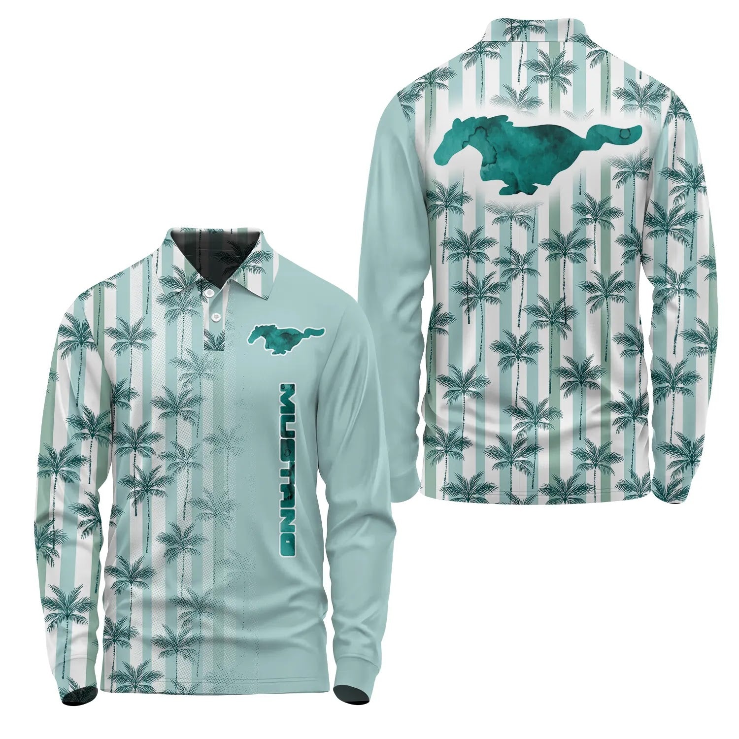 Ford Mustang Long Sleeve Polo SHW028