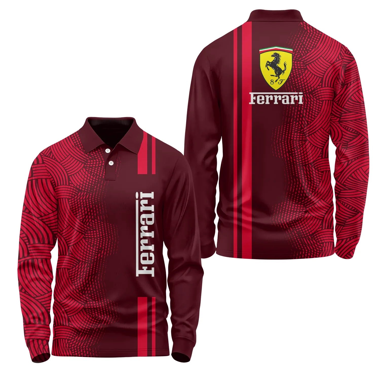 Ferrari Long Sleeve Polo SC084