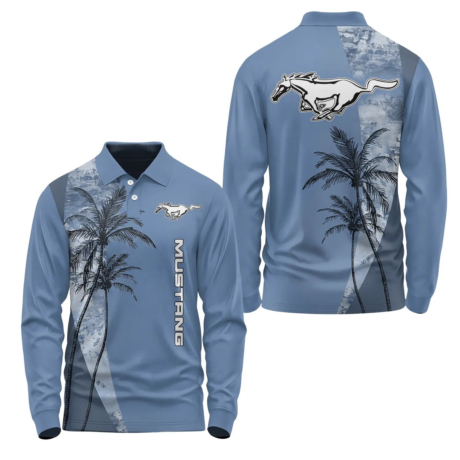 Ford Mustang Long Sleeve Polo SHW071