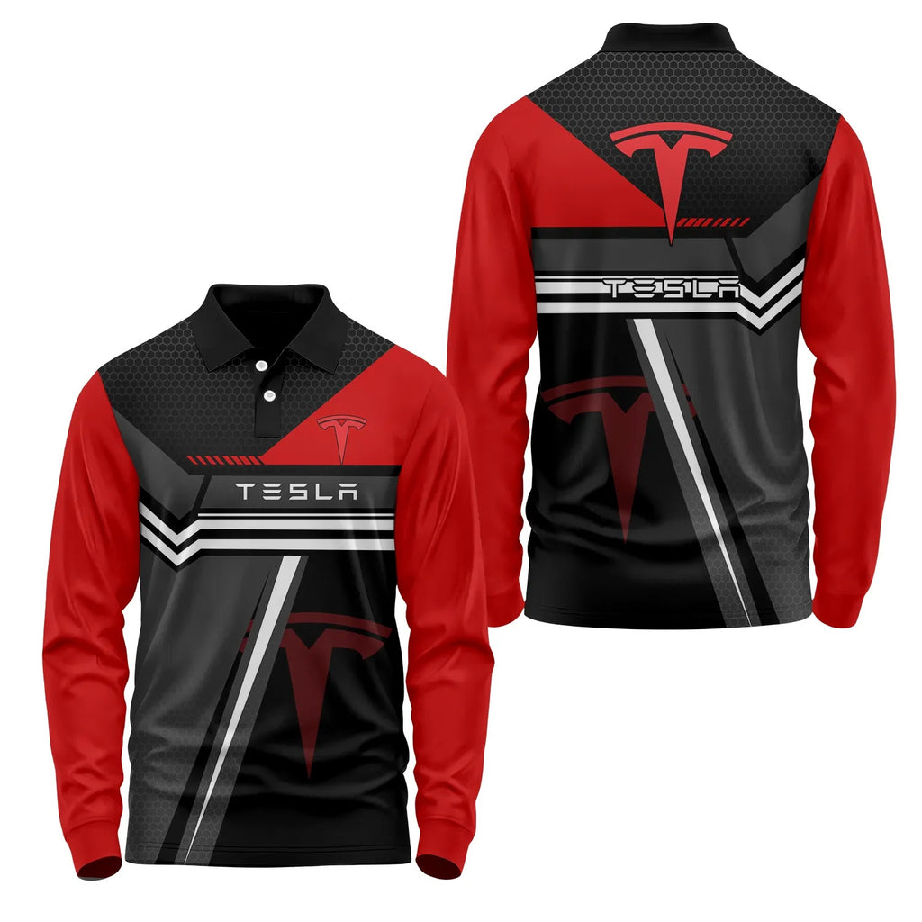 Tesla Long Sleeve Polo SC071