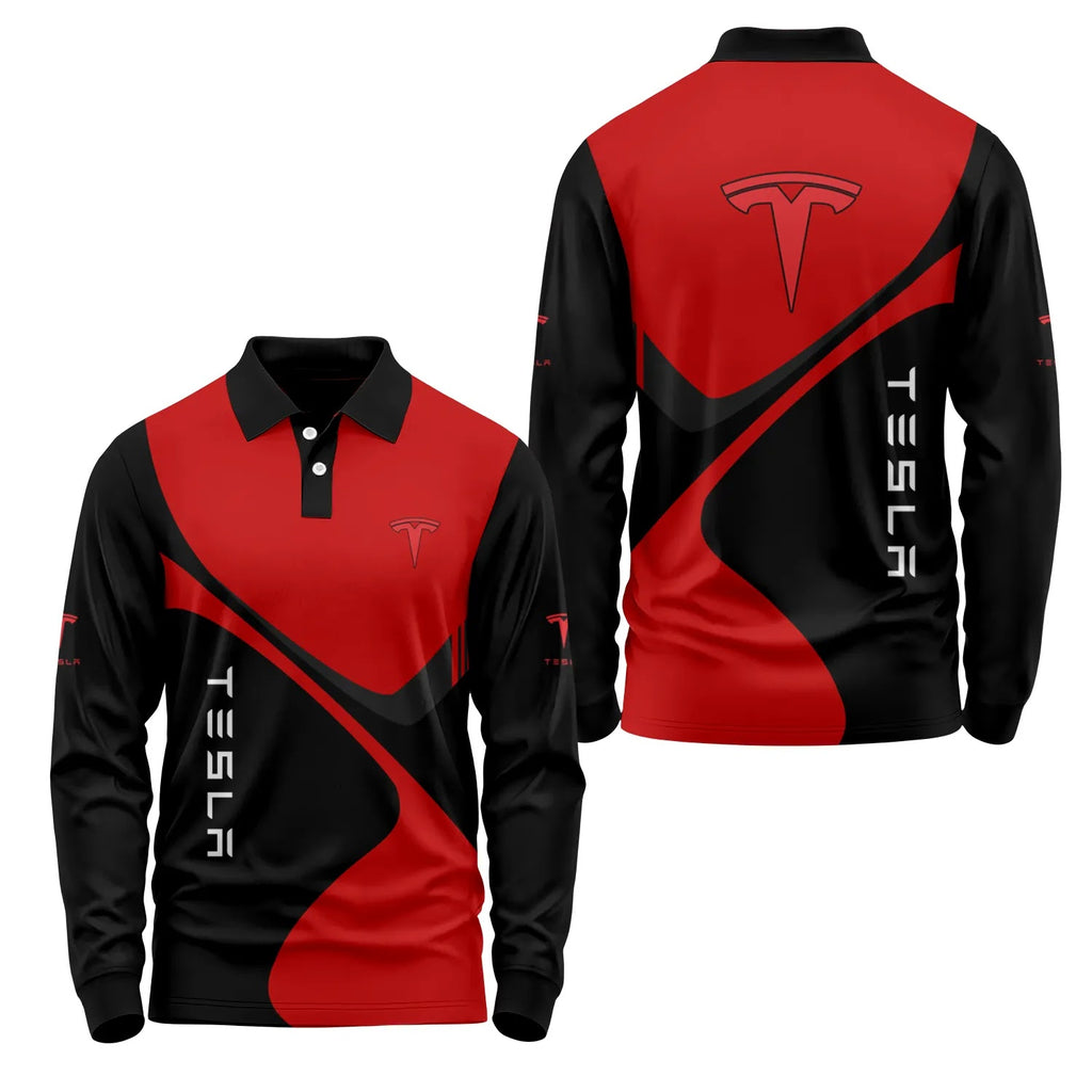 Tesla Long Sleeve Polo SC058
