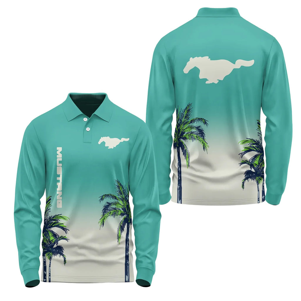 Ford Mustang Long Sleeve Polo SHW020
