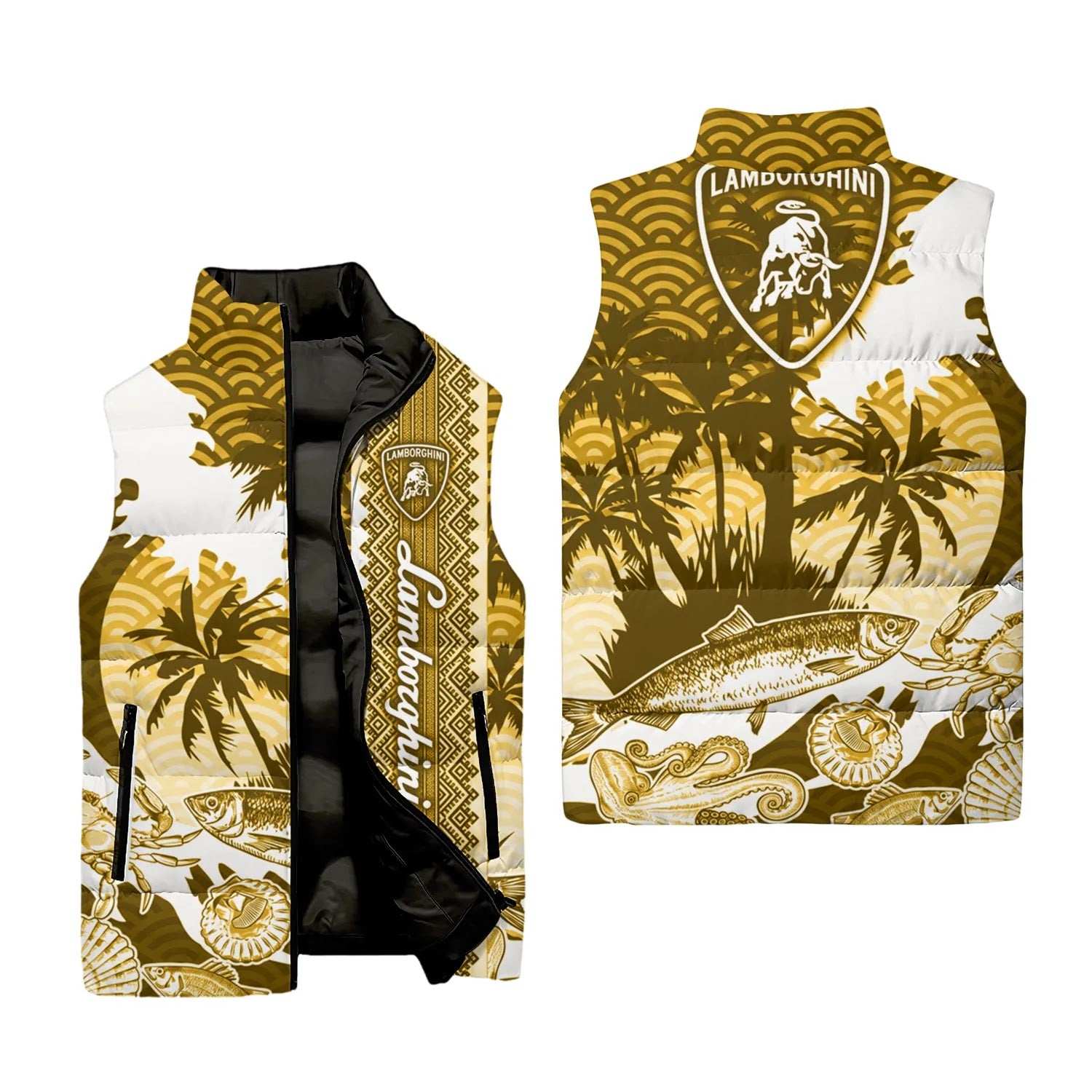 Lamborghini Sleeveless Puffer Jacket SHW038