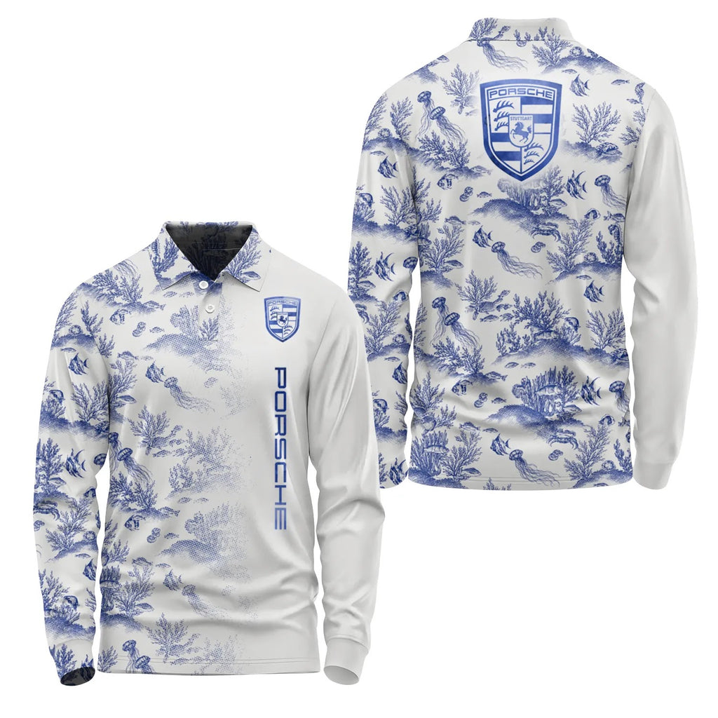Porsche Long Sleeve Polo SHW009