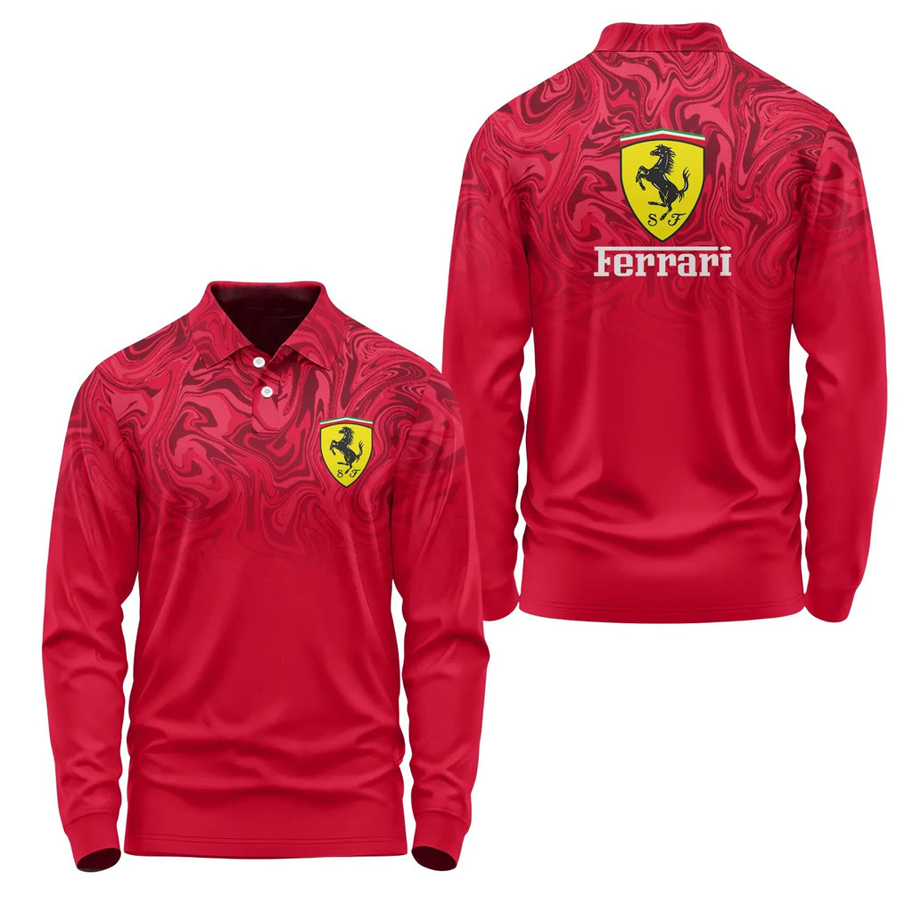 Ferrari Long Sleeve Polo SC091