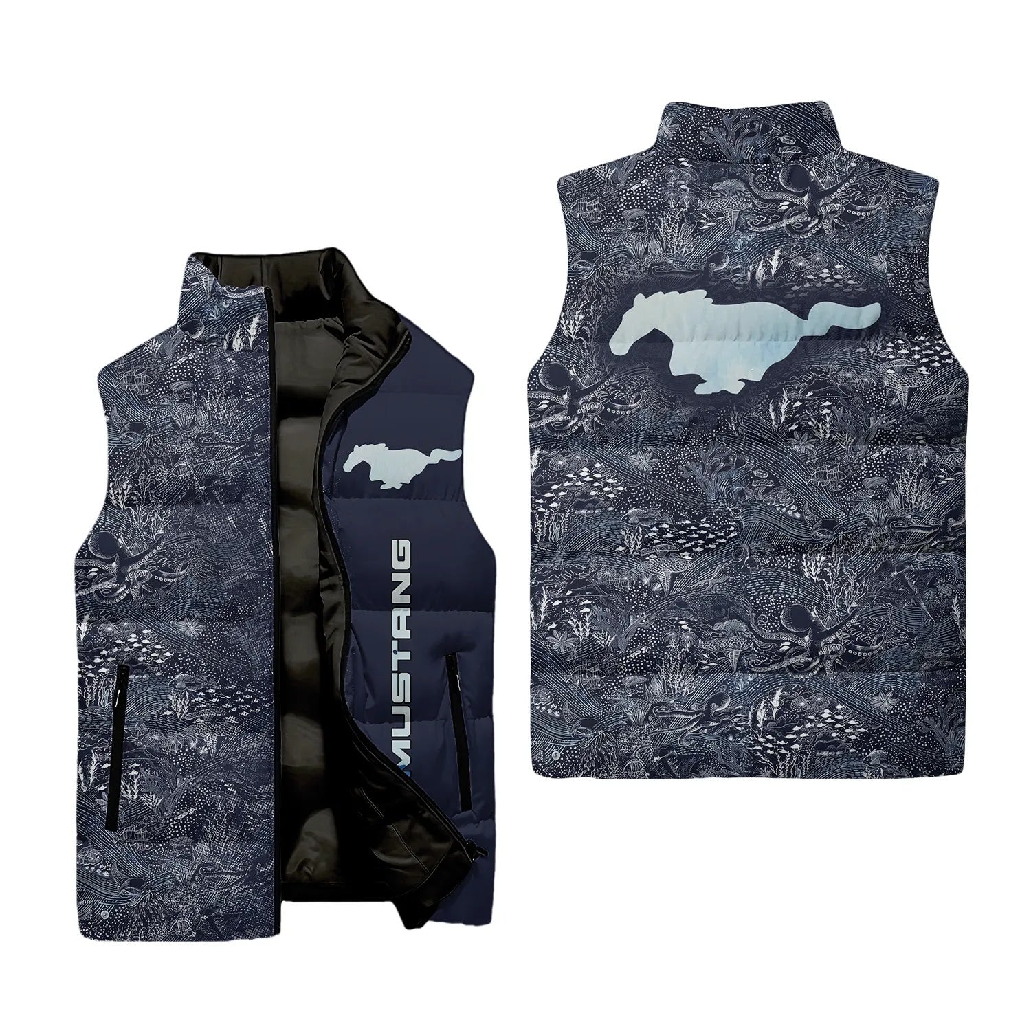 Ford Mustang Sleeveless Puffer Jacket SHW006