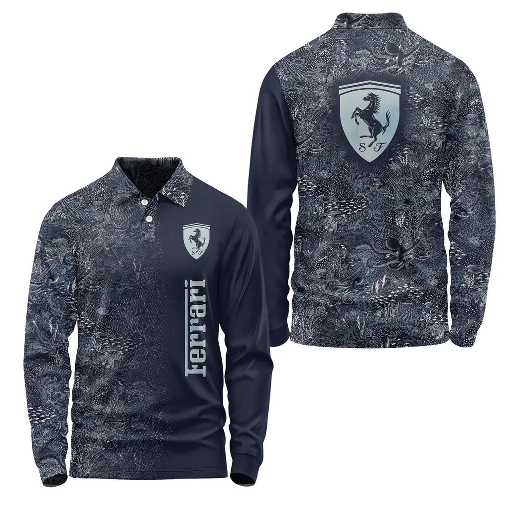 Ferrari Long Sleeve Polo SHW006