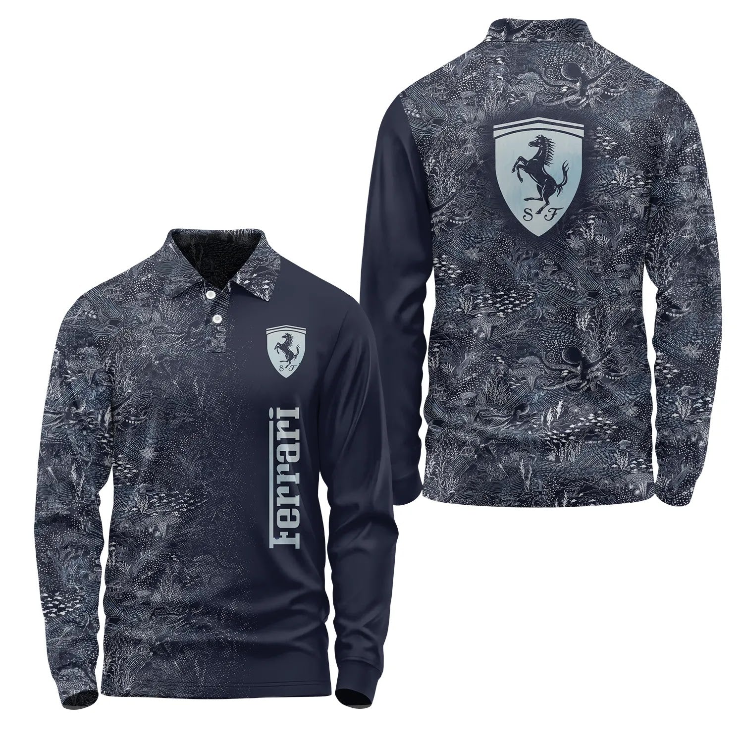 Ferrari Long Sleeve Polo SHW006