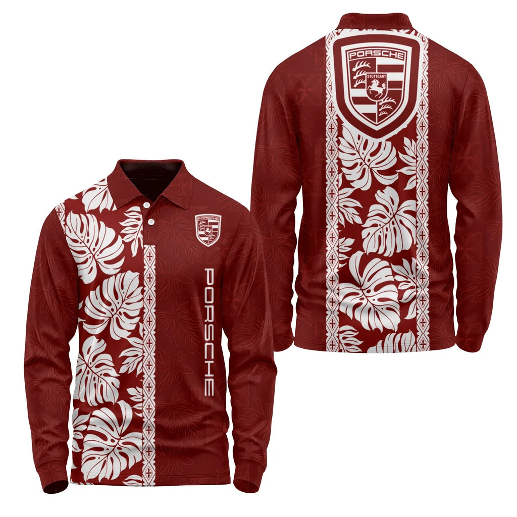 Porsche Long Sleeve Polo SHW046