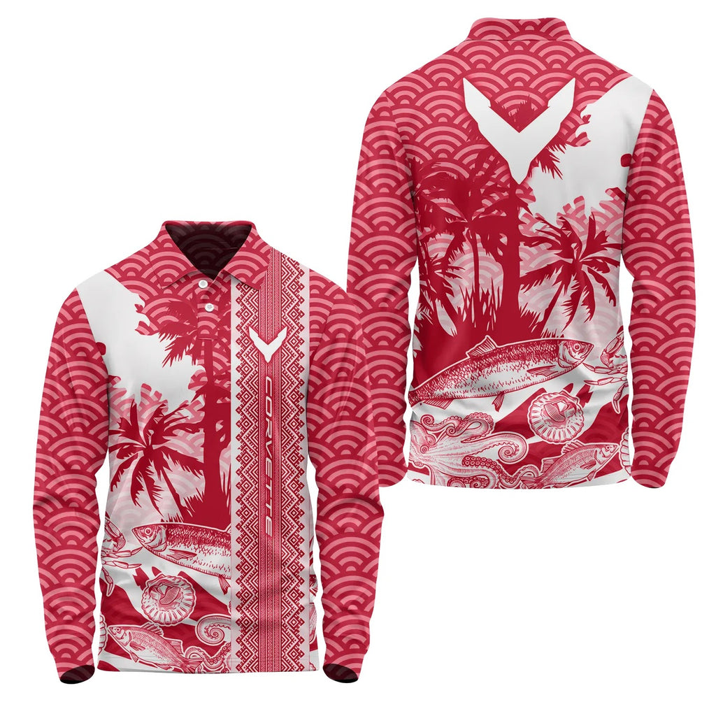 Corvette Long Sleeve Polo SHW038
