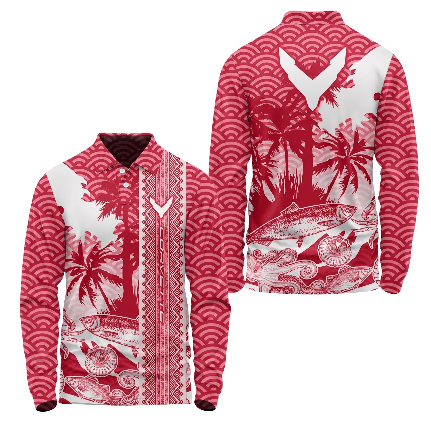 Corvette Long Sleeve Polo SHW038
