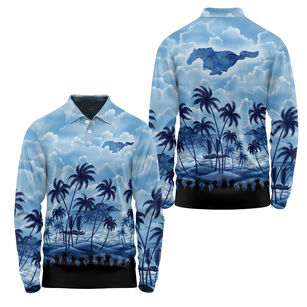 Ford Mustang Long Sleeve Polo SHW018