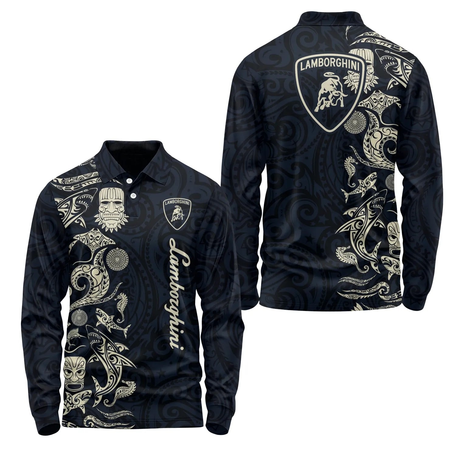 Lamborghini Long Sleeve Polo SHW033