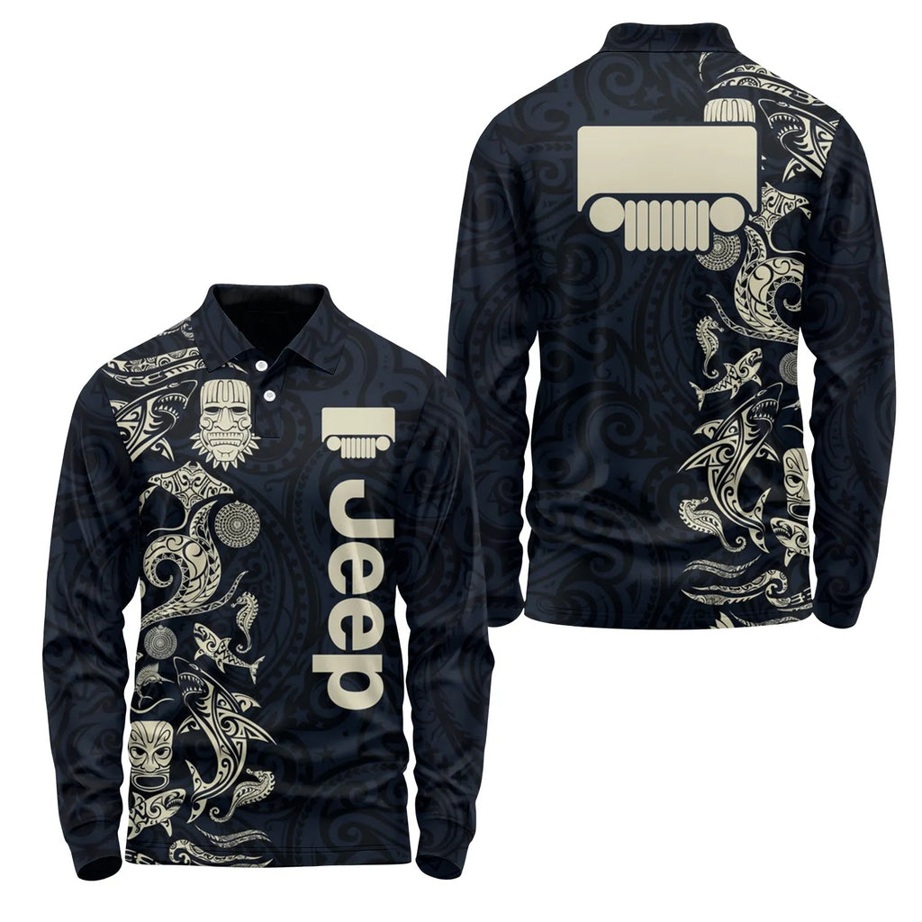 Jeep Long Sleeve Polo SHW033