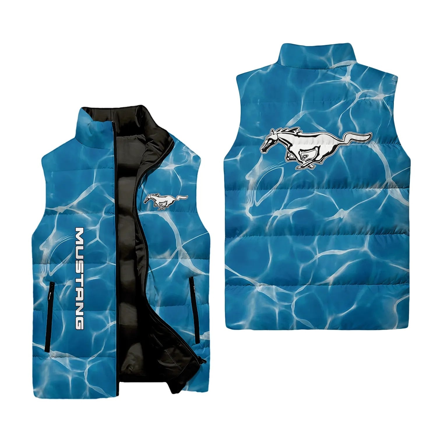 Ford Mustang Sleeveless Puffer Jacket SHW035