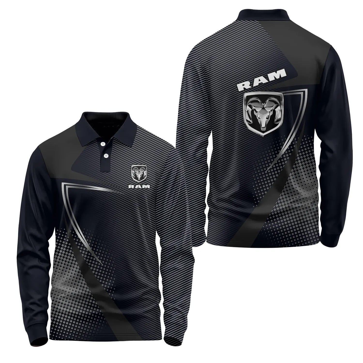 Ram Long Sleeve Polo SC059