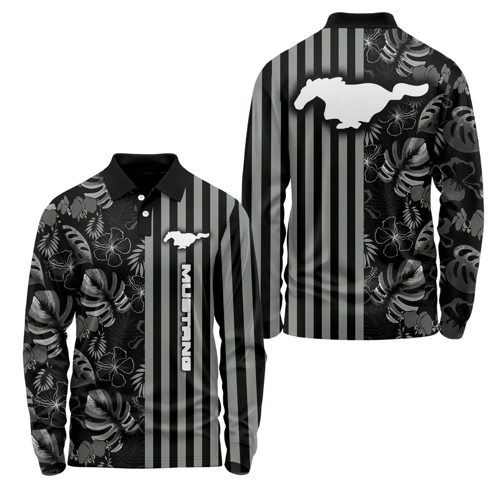 Ford Mustang Long Sleeve Polo SHW040