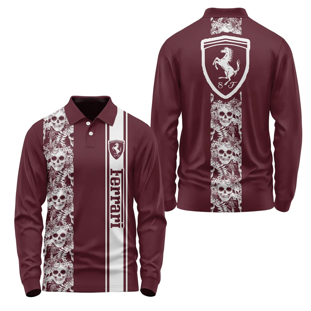 Ferrari Long Sleeve Polo SHW042