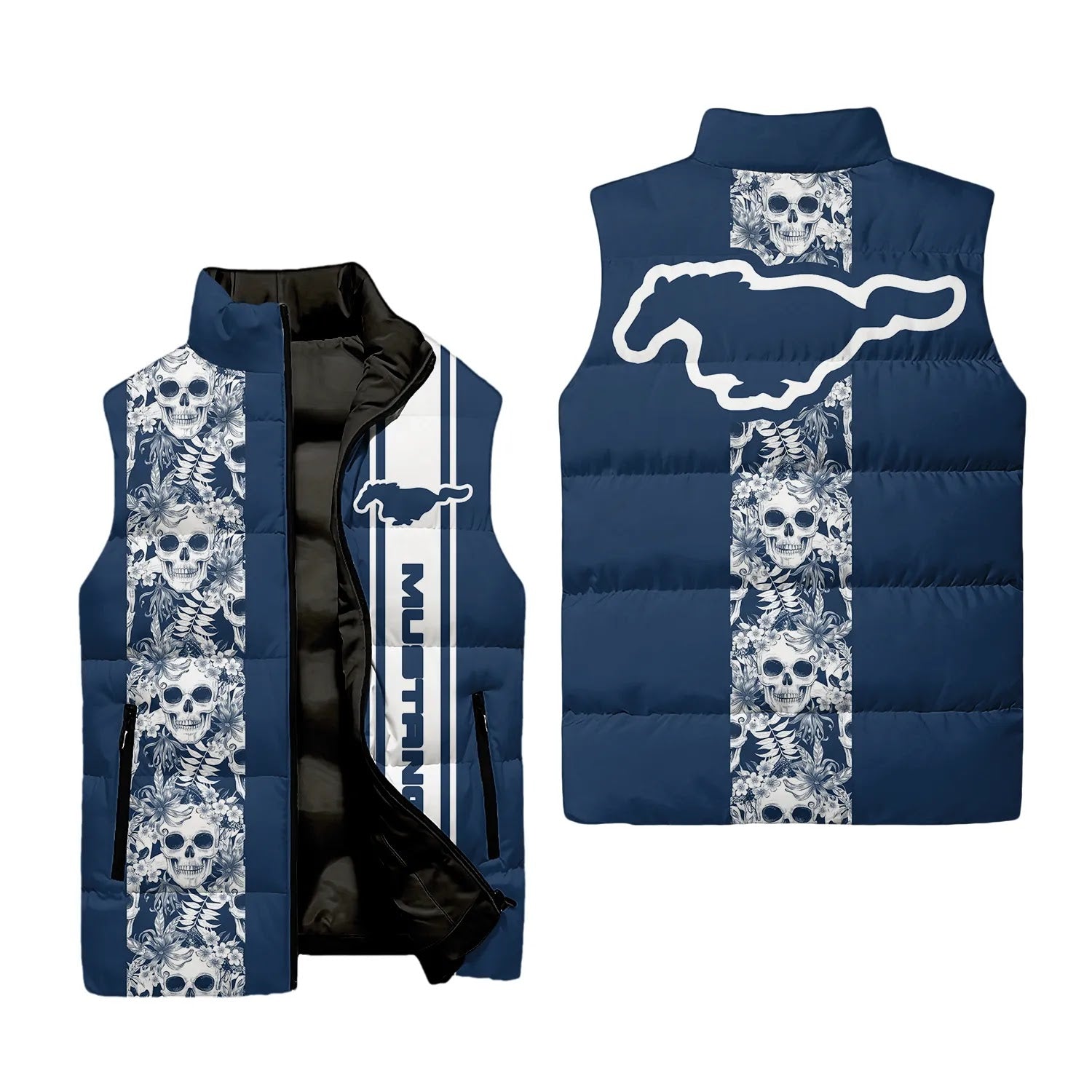Ford Mustang Sleeveless Puffer Jacket SHW042