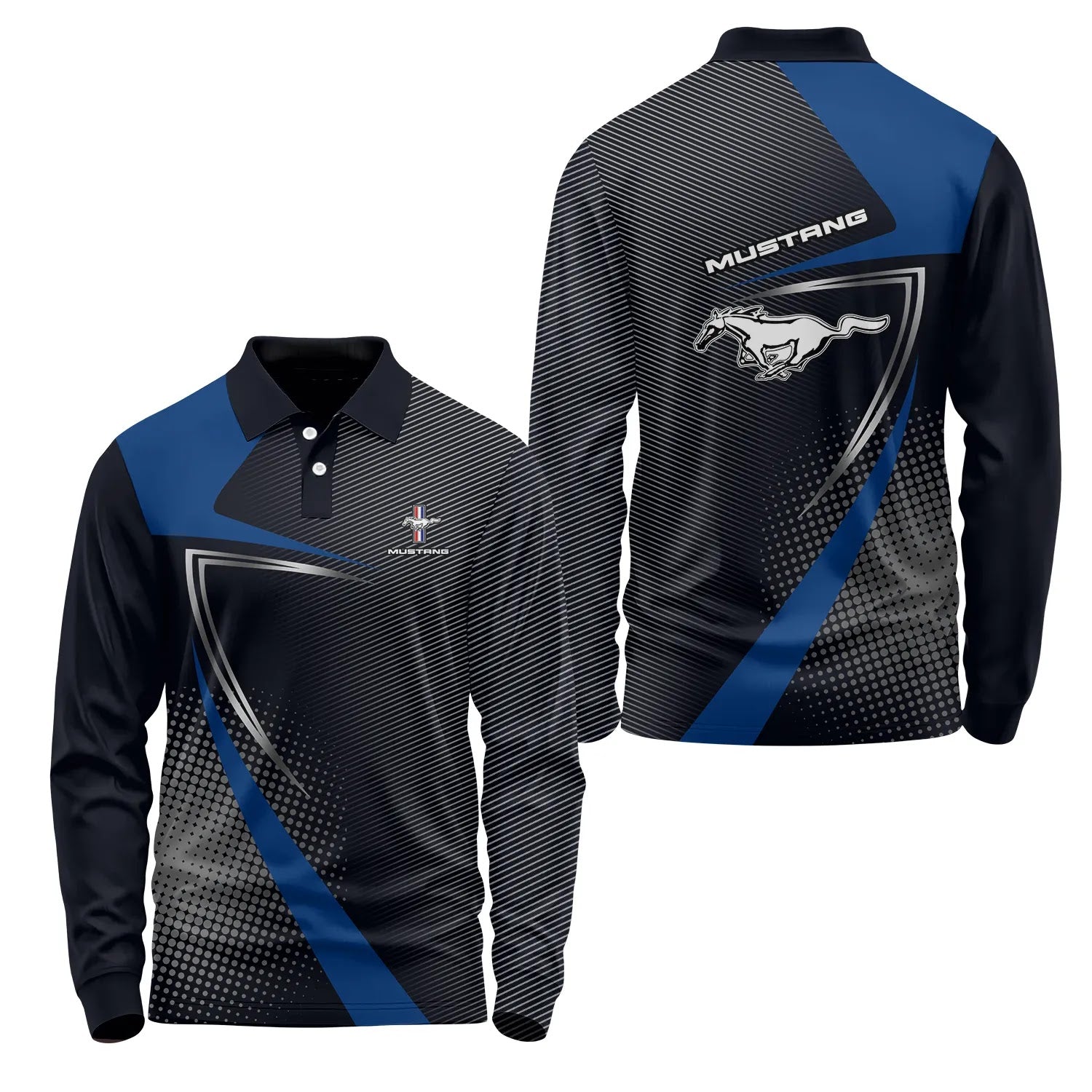 Ford Mustang Long Sleeve Polo SC059