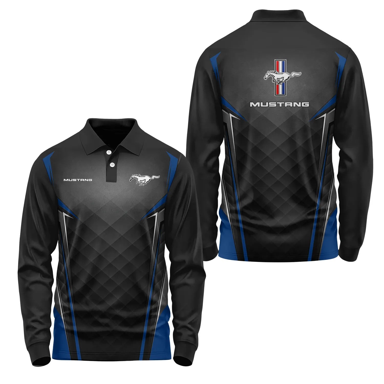 Ford Mustang Long Sleeve Polo SC074