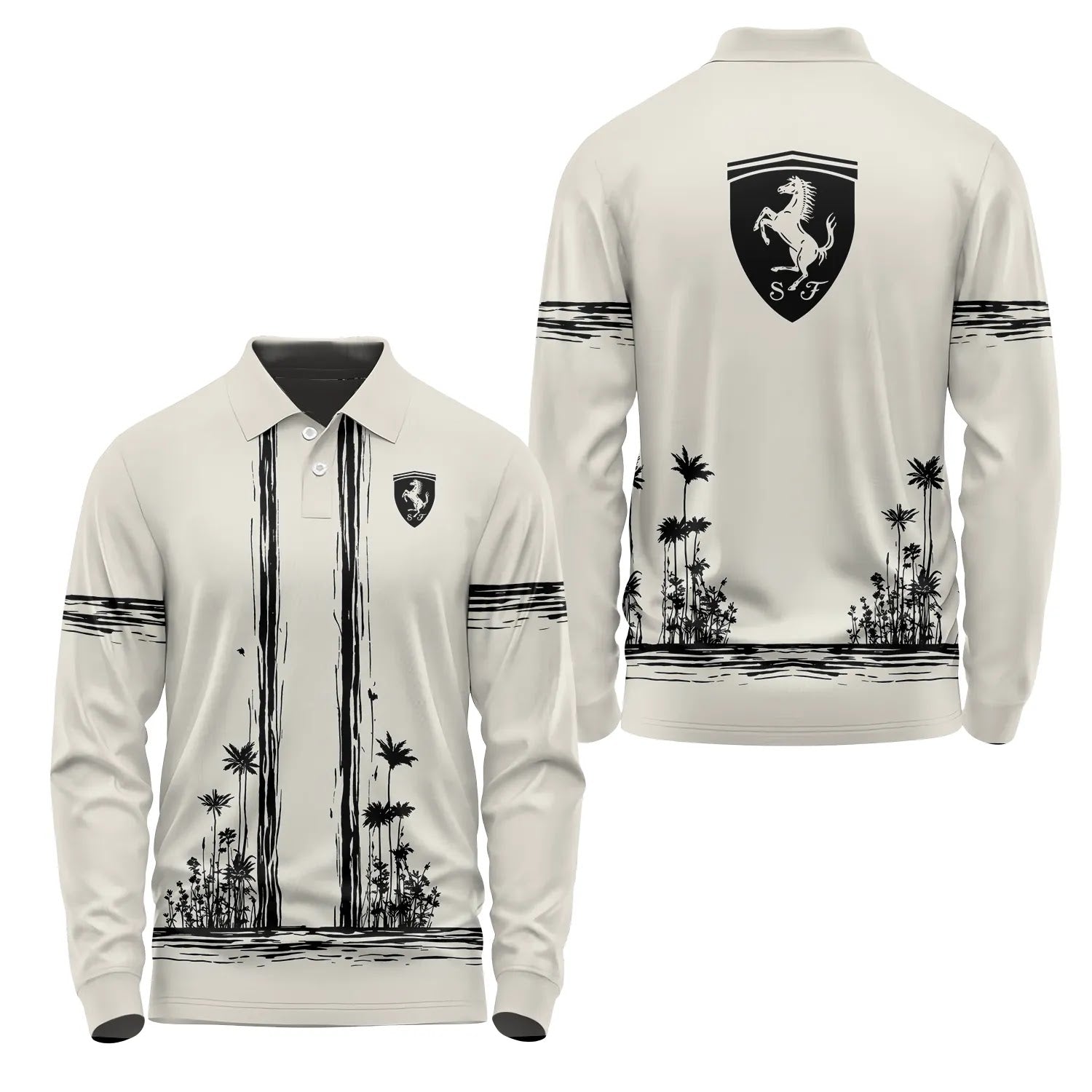 Ferrari Long Sleeve Polo SHW043