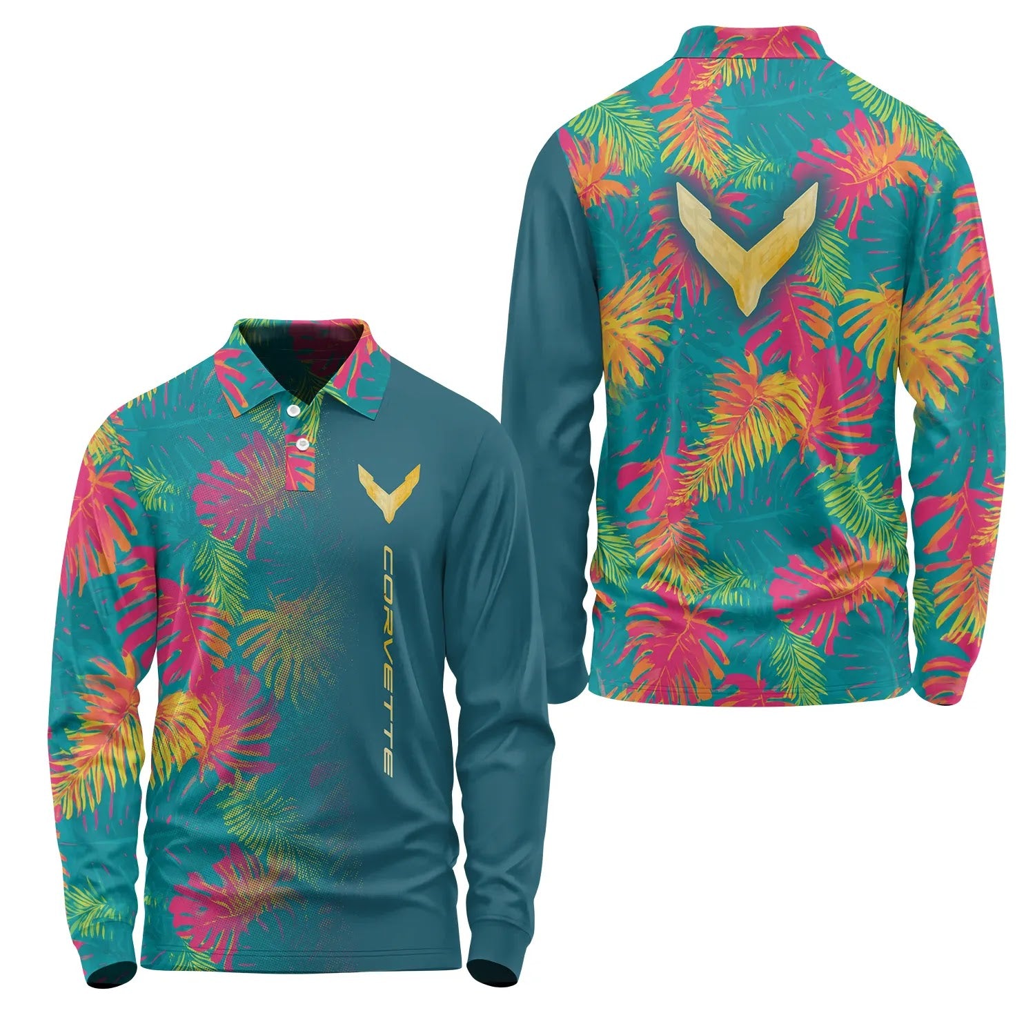 Corvette Long Sleeve Polo SHW059