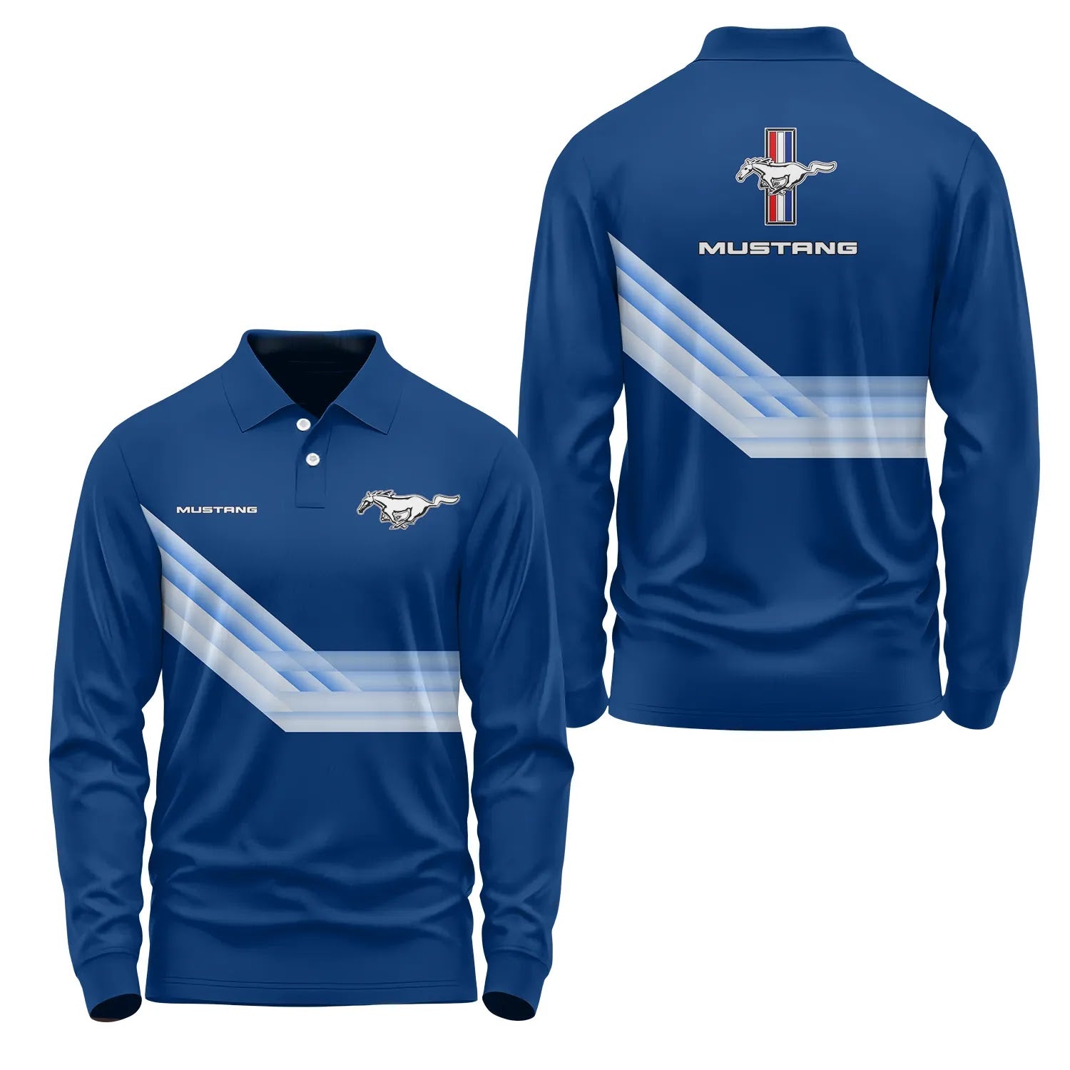 Ford Mustang Long Sleeve Polo SC106