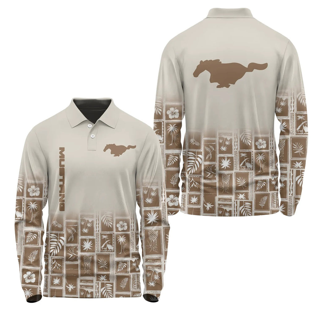 Ford Mustang Long Sleeve Polo SHW067