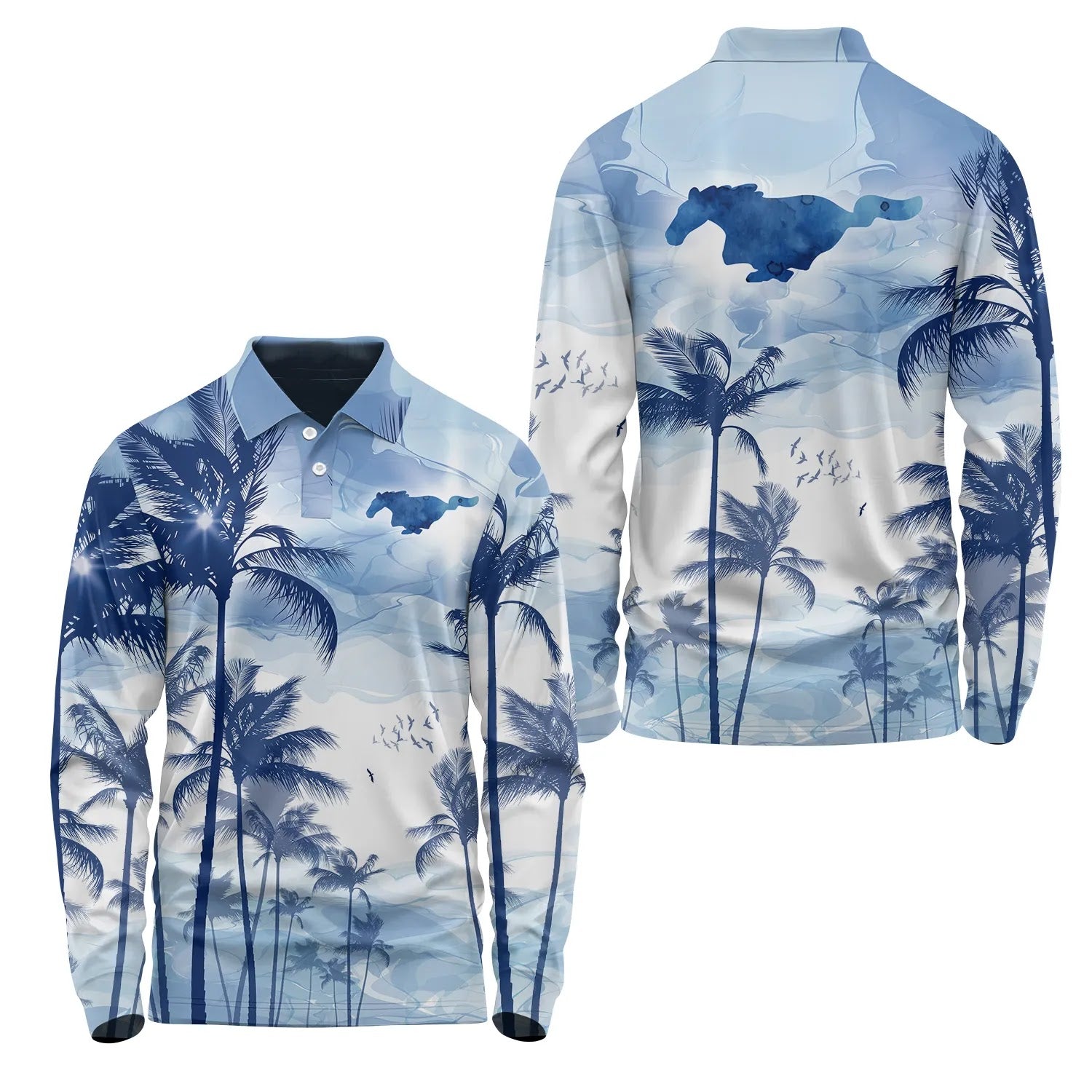 Ford Mustang Long Sleeve Polo SHW004