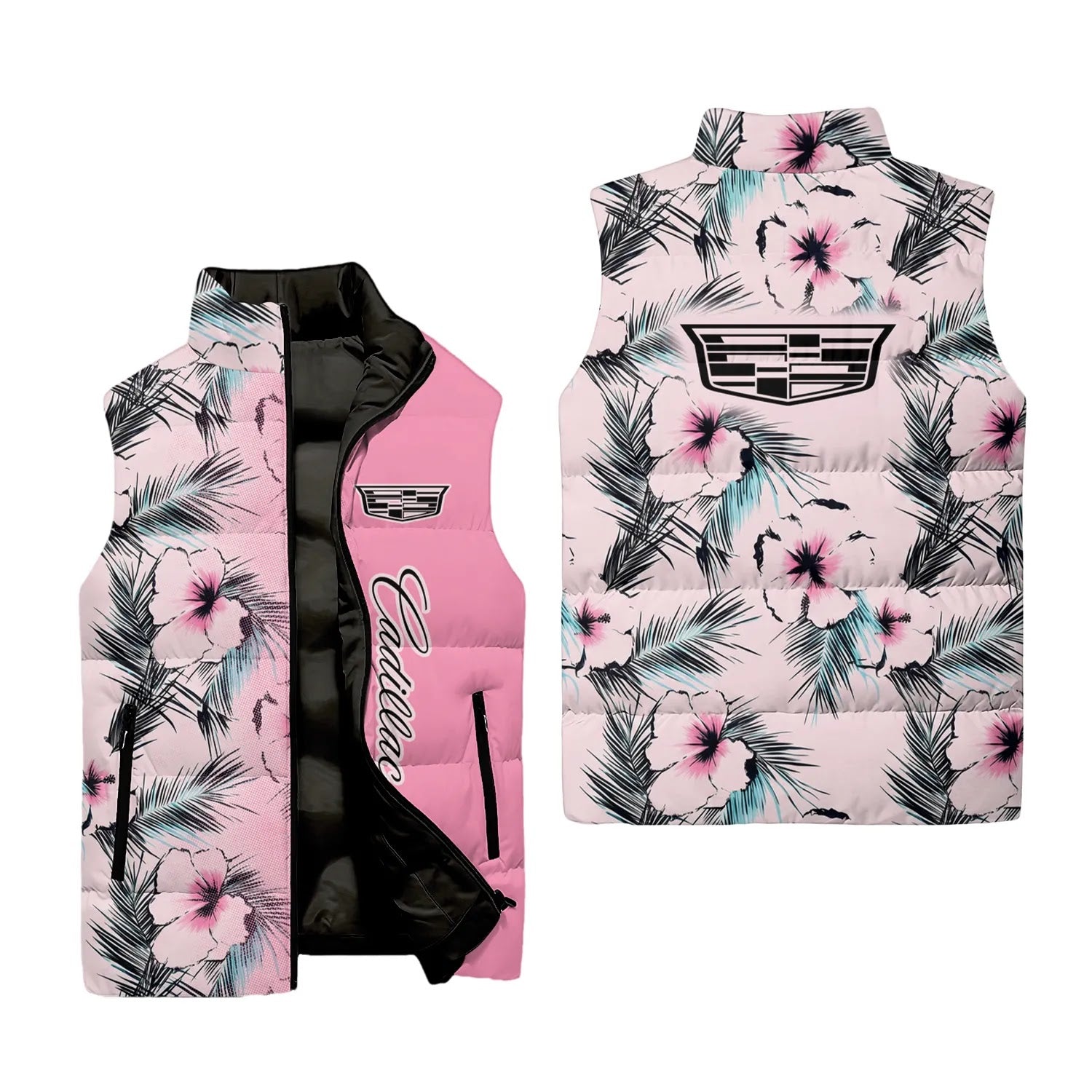 Cadillac Sleeveless Puffer Jacket SHW056