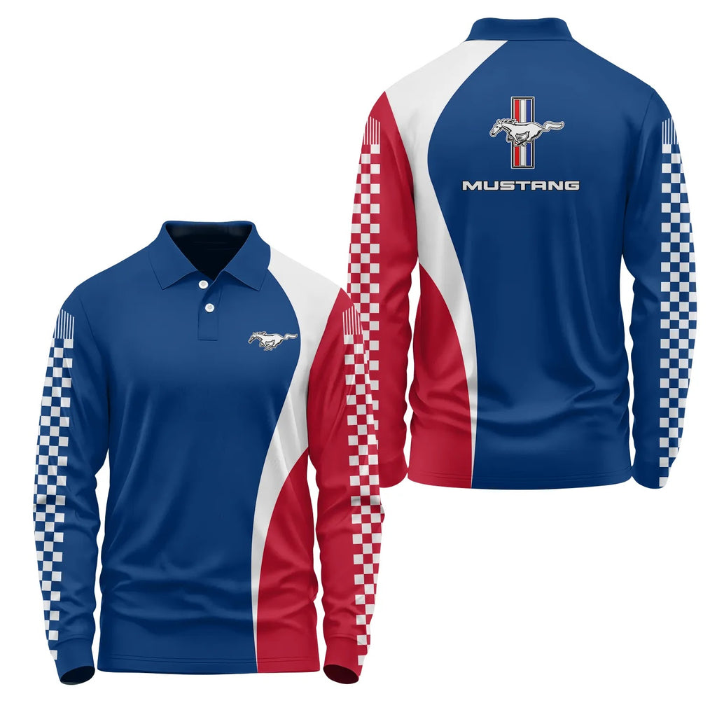 Ford Mustang Long Sleeve Polo SC073