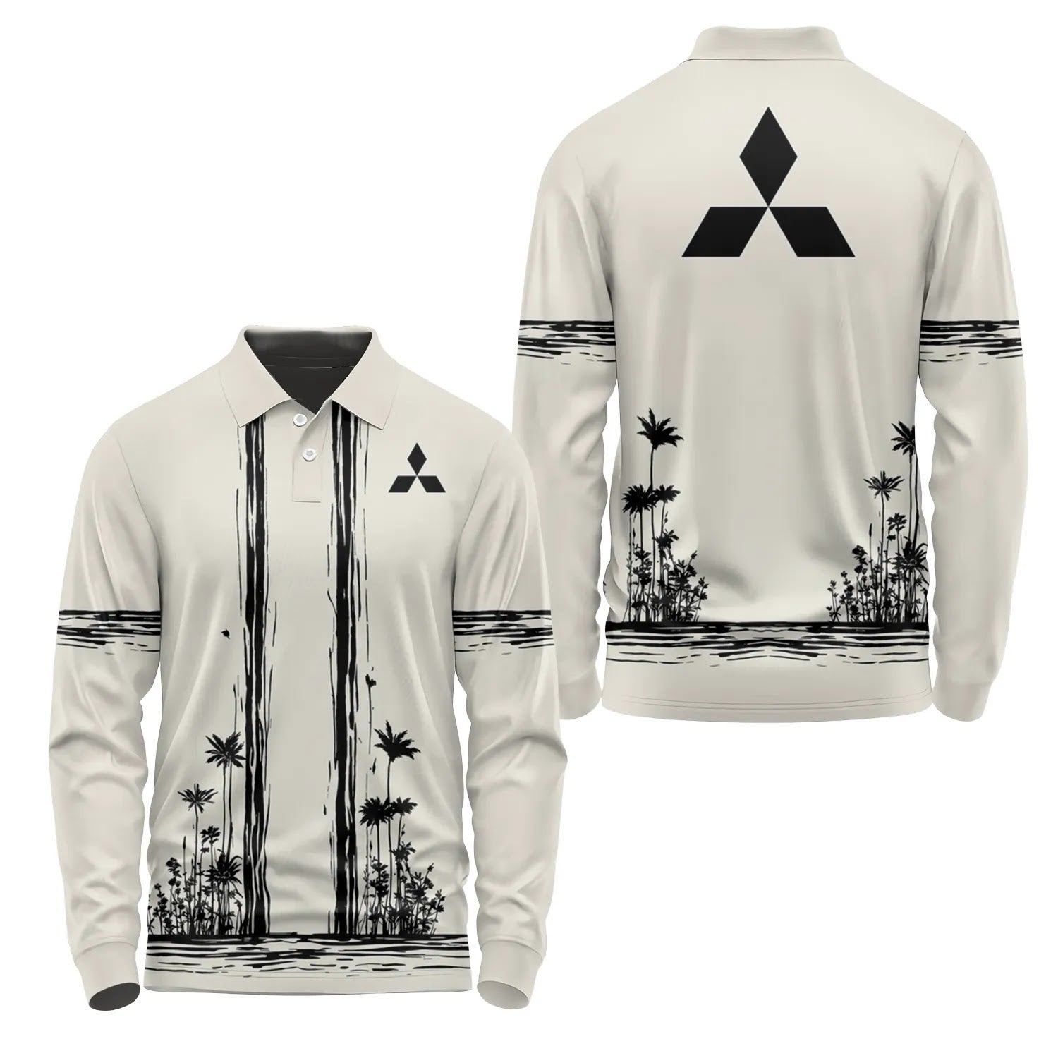 Mitsubishi Long Sleeve Polo SHW043