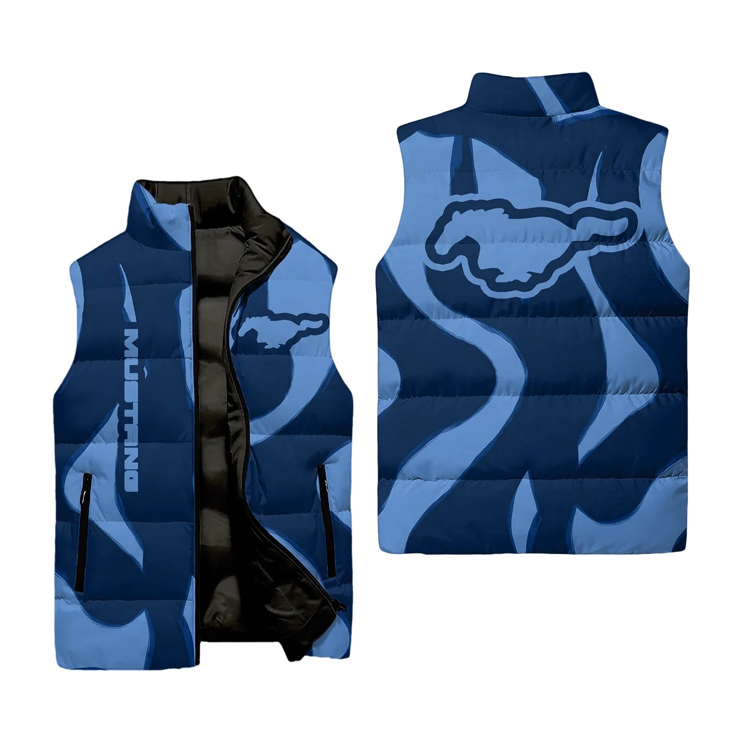 Ford Mustang Sleeveless Puffer Jacket SHW068