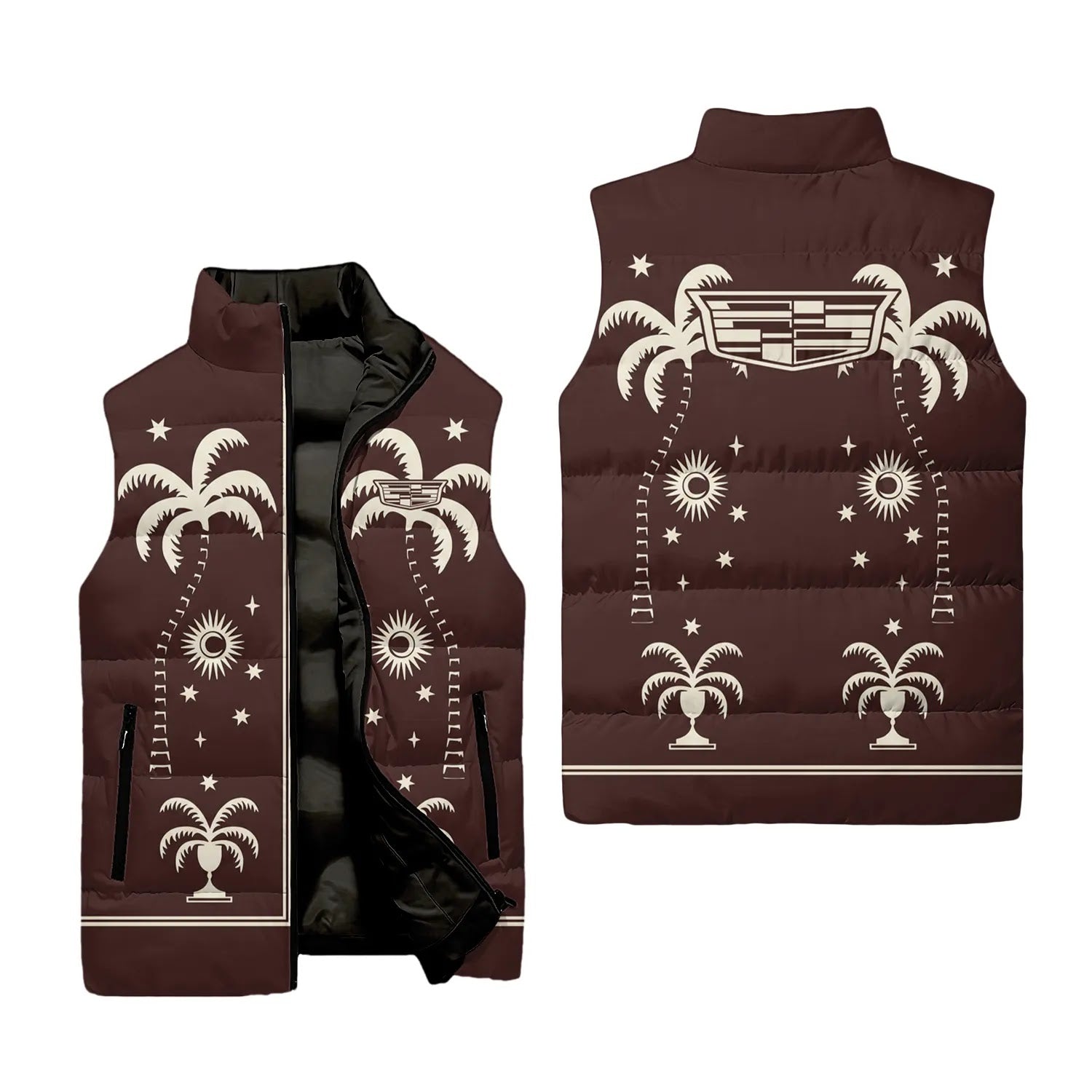Cadillac Sleeveless Puffer Jacket SHW066