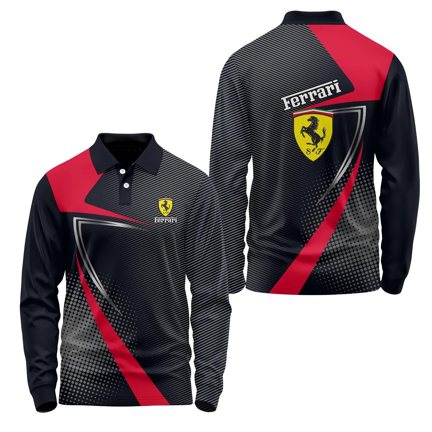 Ferrari Long Sleeve Polo SC059