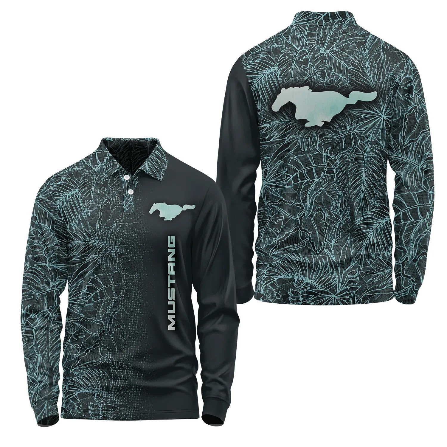 Ford Mustang Long Sleeve Polo SHW008