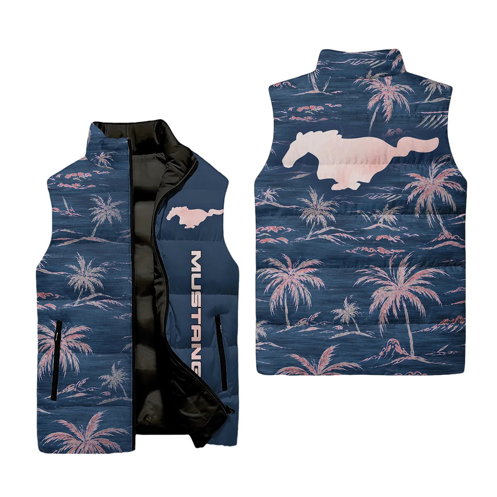 Ford Mustang Sleeveless Puffer Jacket SHW013