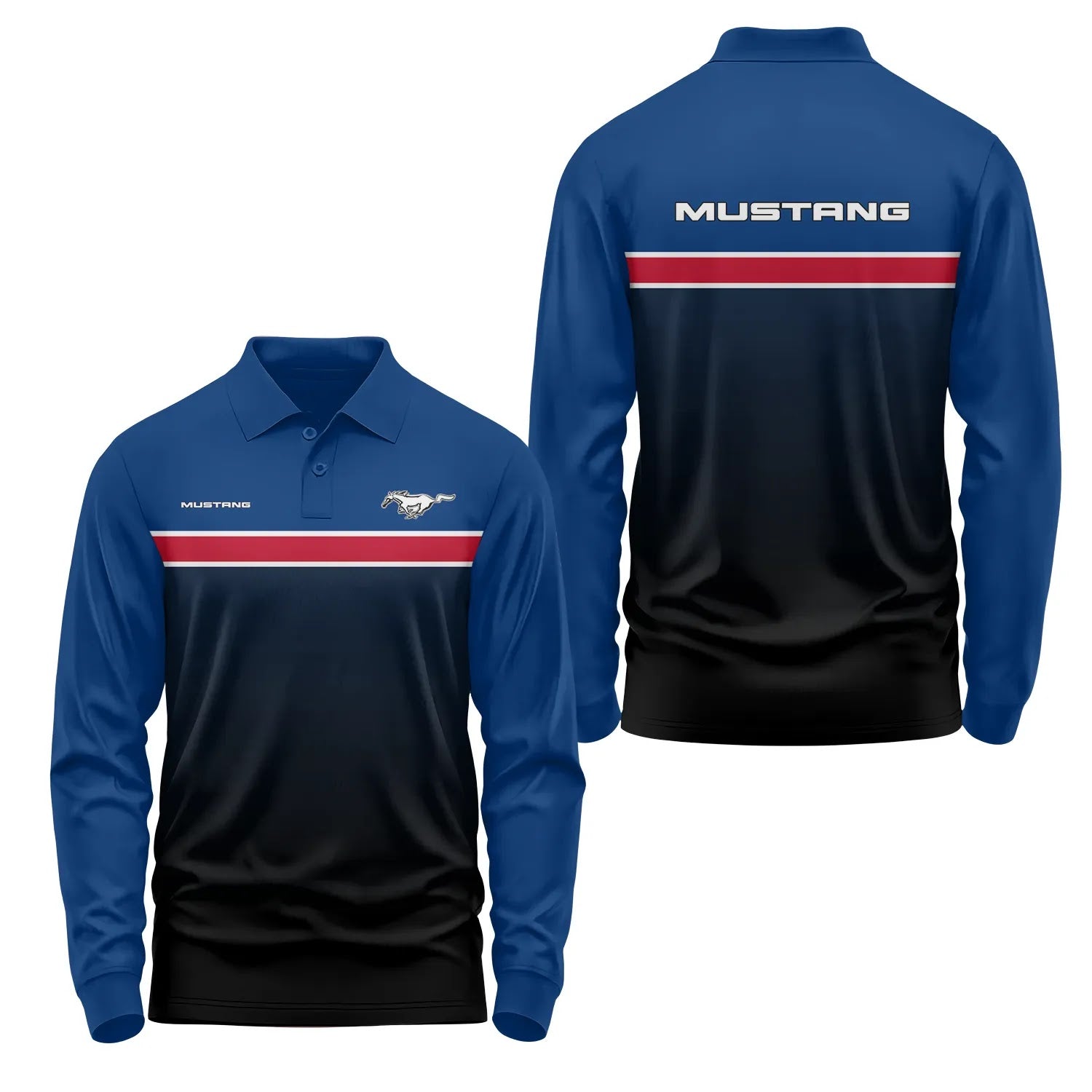 Ford Mustang Long Sleeve Polo SC050