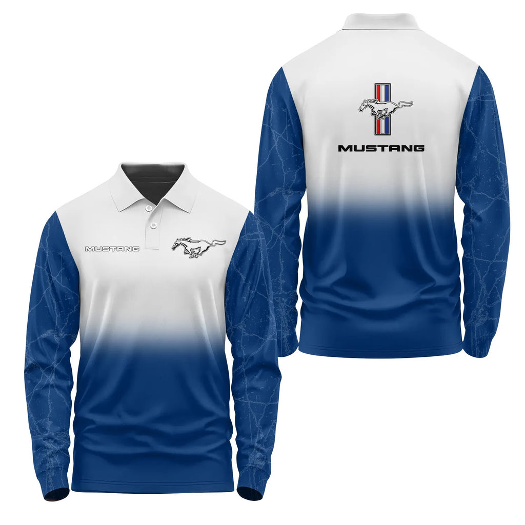 Ford Mustang Long Sleeve Polo SC120