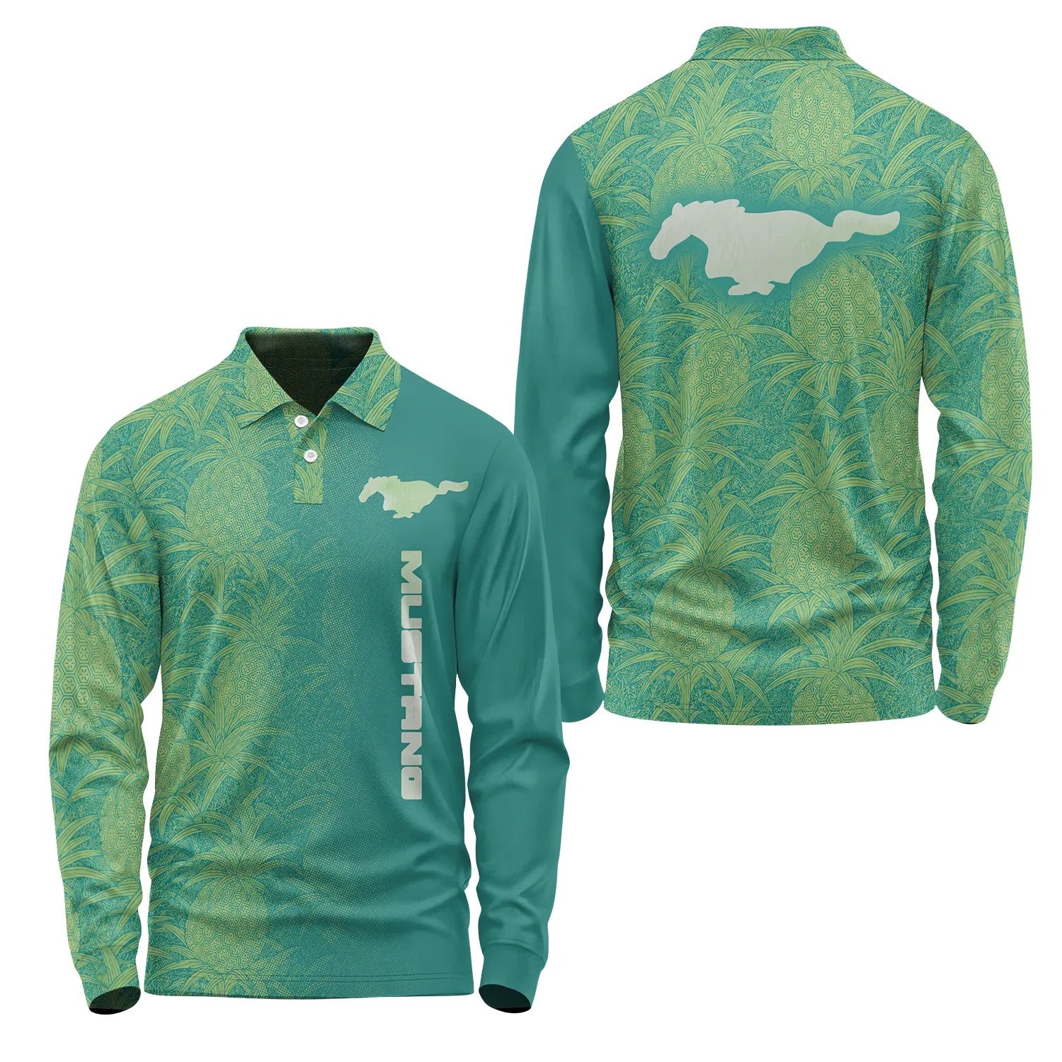 Ford Mustang Long Sleeve Polo SHW014