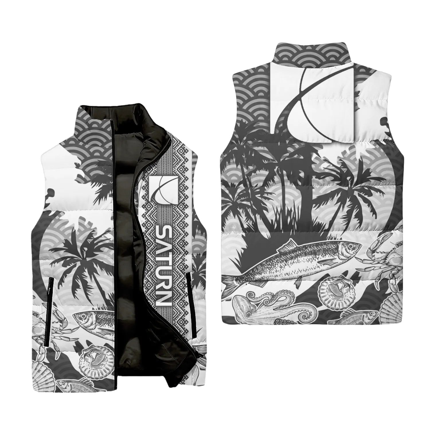 Saturn Sleeveless Puffer Jacket SHW038