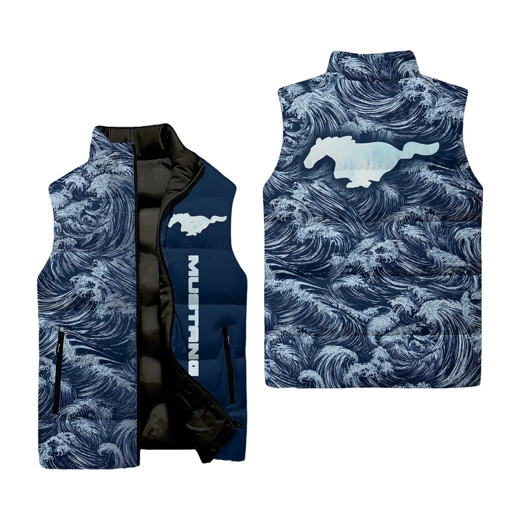 Ford Mustang Sleeveless Puffer Jacket SHW010