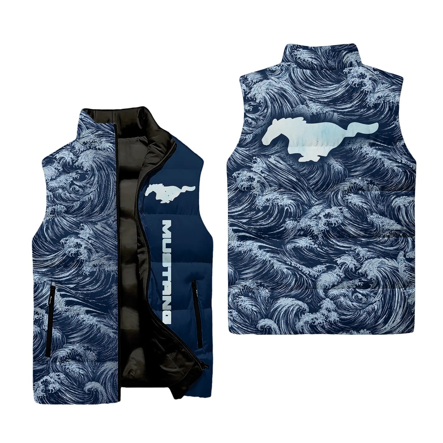 Ford Mustang Sleeveless Puffer Jacket SHW010