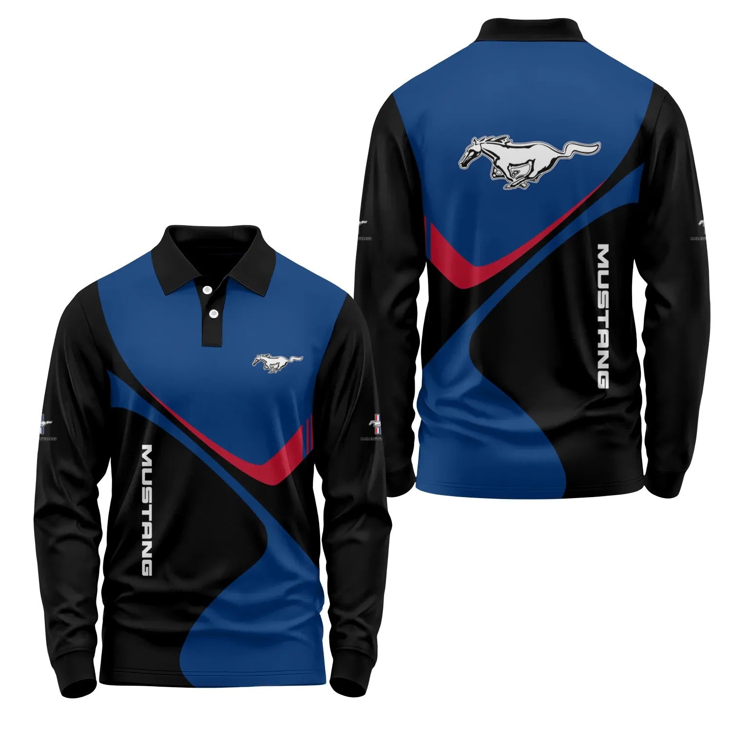 Ford Mustang Long Sleeve Polo SC058
