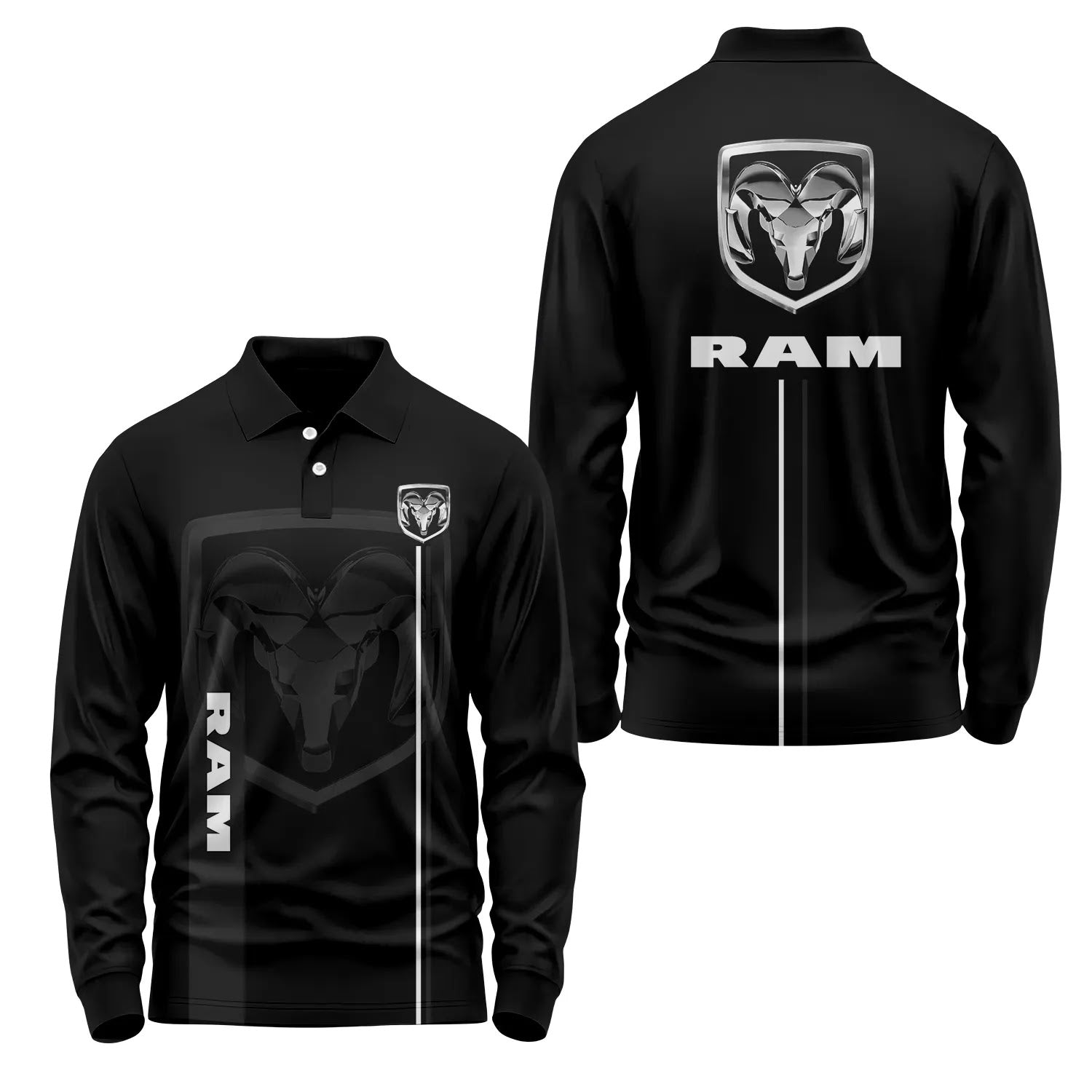 Ram Long Sleeve Polo SC077
