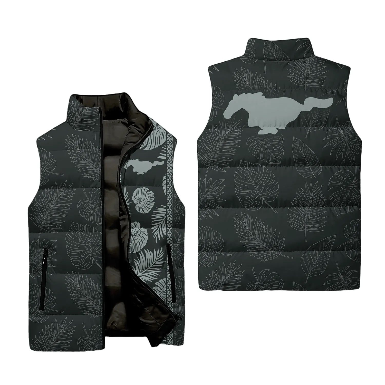 Ford Mustang Sleeveless Puffer Jacket SHW022